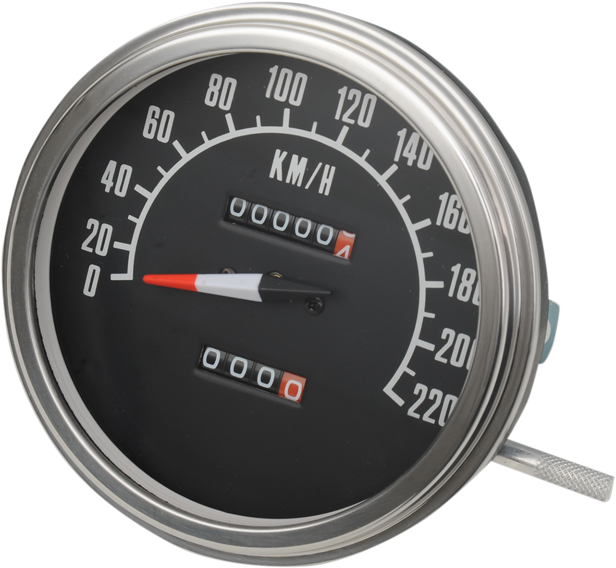 DRAG SPECIALTIES 5" KM/H FL-Style 1:1 Speedometer - '68-'84 Black Face 70847KMX