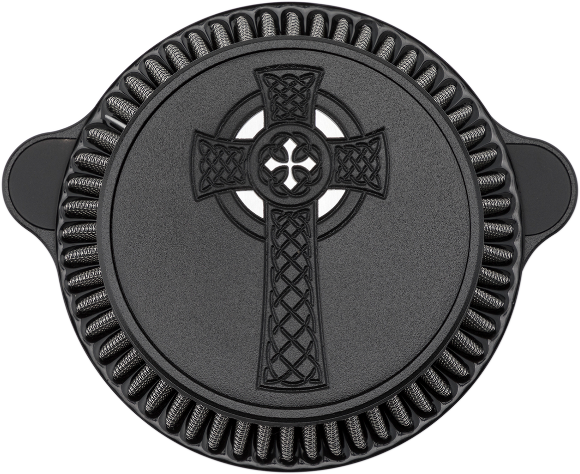 LA CHOPPERS Celtic Cross Air Cleaner - Black - M8 LA-2397-03B