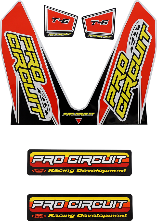 PRO CIRCUIT T-6 Mini Decal - Red DC22MINI