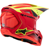 ALPINESTARS Youth SM3 Motorcycle Helmet - Fray - Gloss Red/Yellow Fluo/Black - Large  8301625-3051-YL