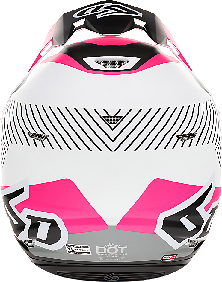 6D ATR-2Y Motorcycle Helmet - Fusion - Pink - Large 11-6412