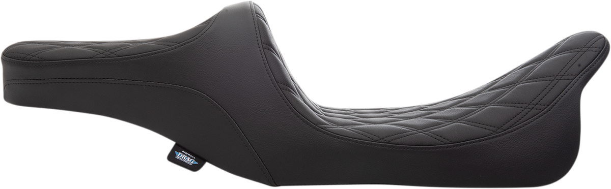 DRAG SPECIALTIES Predator III 2-Up Seat - Double Diamond - Black Thread FIT 99-07 FLHR,06-07 FLHX 0801-1308