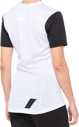 100% Women's Ridecamp Jersey - Short-Sleeve - White/Black - Small 40035-00010