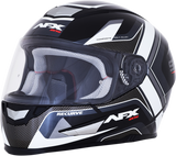 AFX FX-99 Motorcycle Helmet - Recurve - Black/White - Large 0101-11118