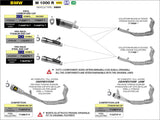 Arrow Bmw S 1000 Rr Homologated Titanium Pista Silencer With Carbon End Cap And Db Killer 71506pt
