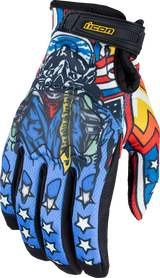 ICON Hooligan™ CE Flyboy Gloves - Blue - Medium 3301-4710