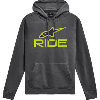 ALPINESTARS Ride V3 Pullover Hoodie - Charcoal/Lime/Black - 2XL  1244-52060-1845-2X