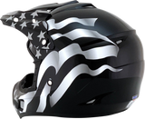 AFX FX-17 Motorcycle Helmet - Flag - Stealth - Large 0110-2365