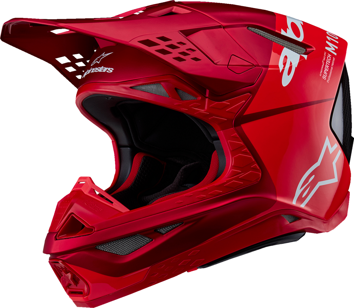 ALPINESTARS Supertech M10 Motorcycle Helmet - Flood - MIPS® - Red Fluo/Red - Large 8301023-3003-L