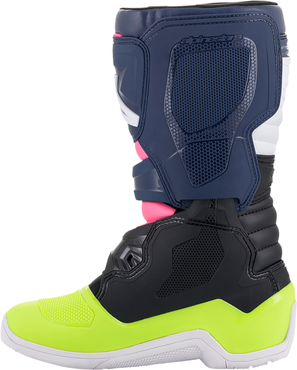 ALPINESTARS Tech 3S Boots - Black/Blue/Pink/White/Yellow - US 5 2014018-1176-5