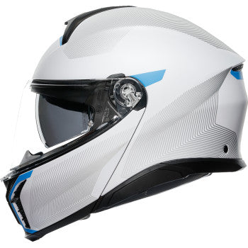 AGV Tourmodular Motorcycle Helmet - Frequency - Light Gray/Blue - Large 211251F2OY00614