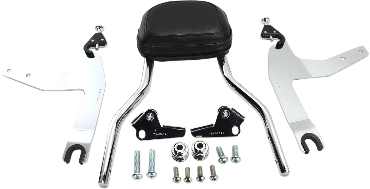 COBRA Backrest Kit - 14" - Chrome - Softail 602-2002