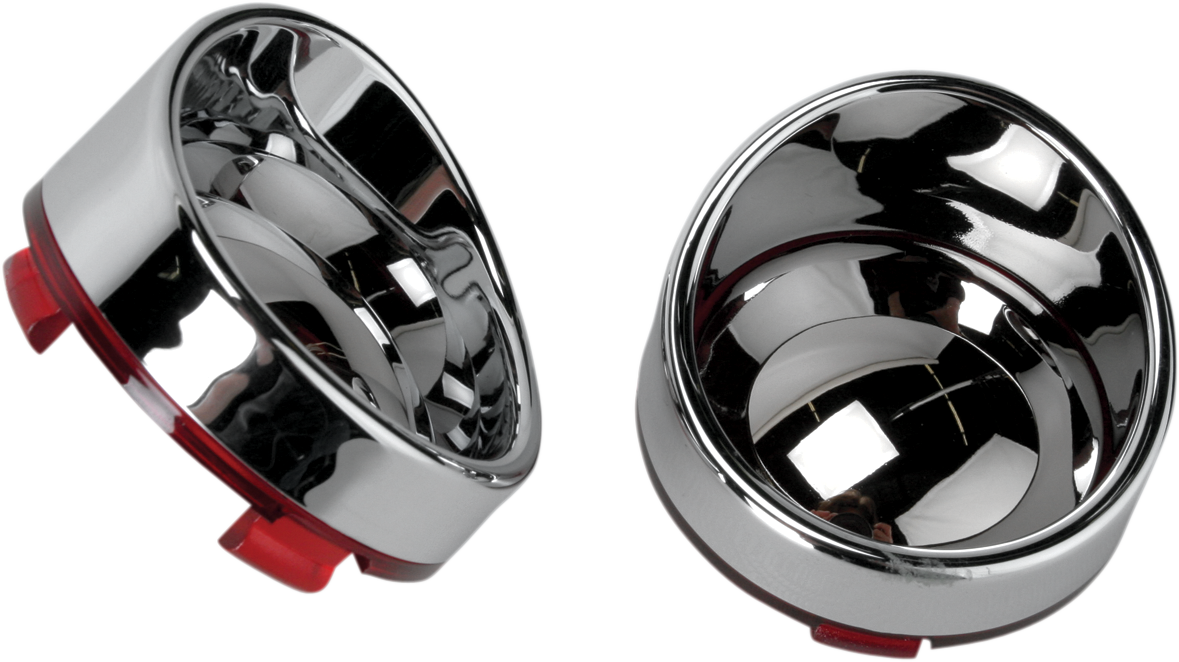 DRAG SPECIALTIES Visor-Style Bezel/Lenses - Red/Mirror L22-6828RC