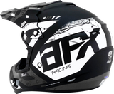 AFX FX-17Y Motorcycle Helmet - Attack - Matte Black/Silver - Large 0111-1401