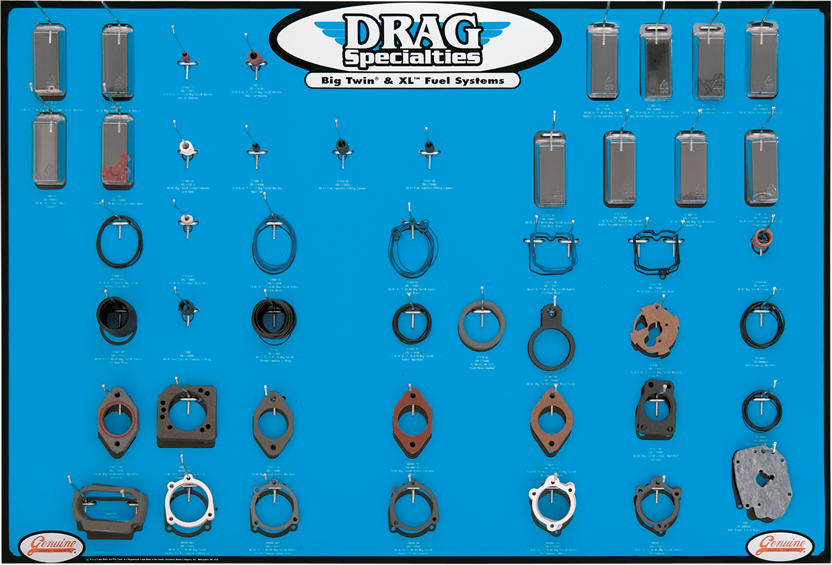 DRAG SPECIALTIES Gasket, Seal, and O-ring Display - '99-'06 Twin-Cam Fuel Systems 9903-0082