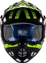 AFX FX-17 Motorcycle Helmet - Attack - Matte Black/Green - XS 0110-7178