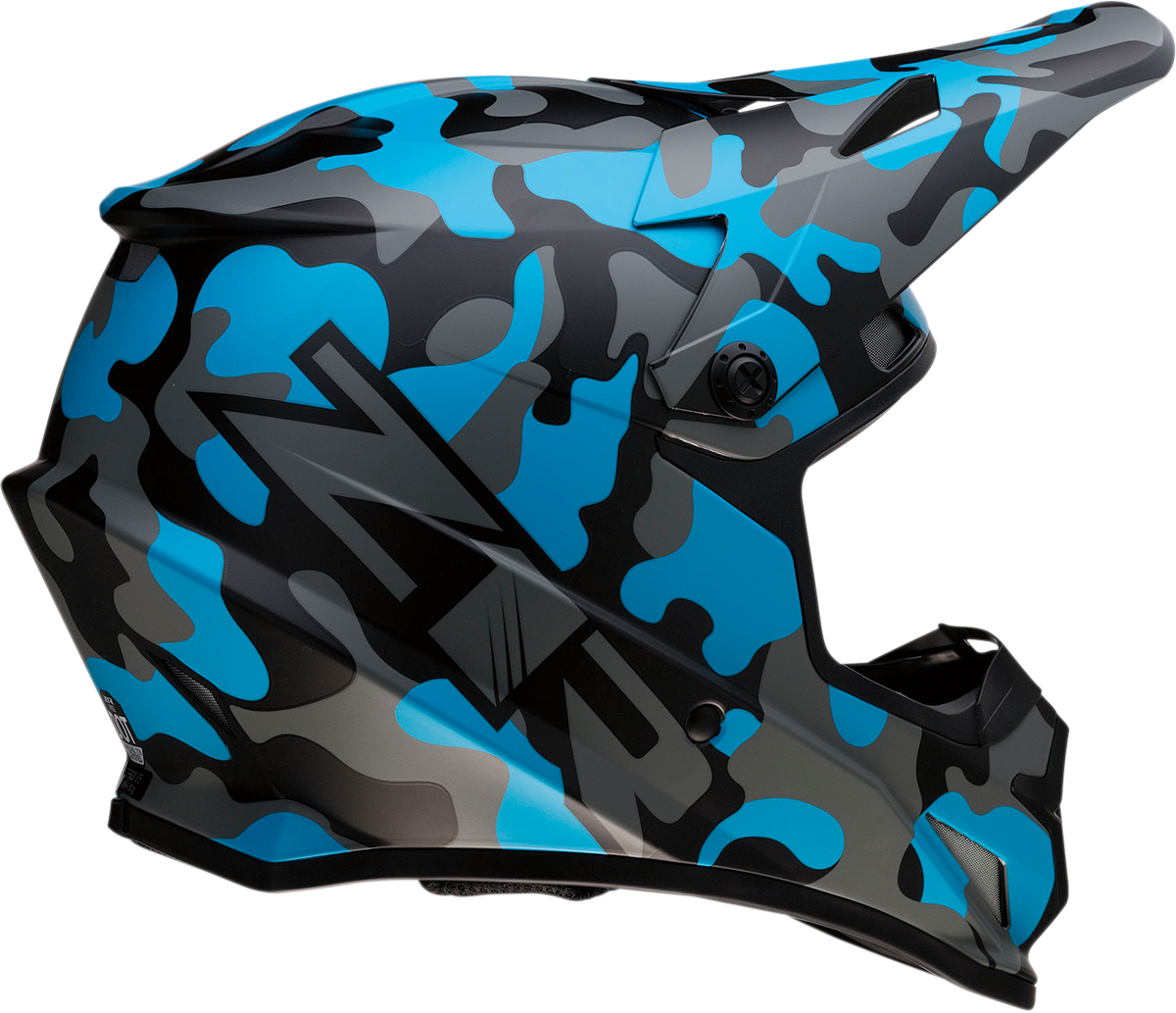 Z1R Rise Motorcycle Helmet - Camo - Blue - Medium 0110-6087