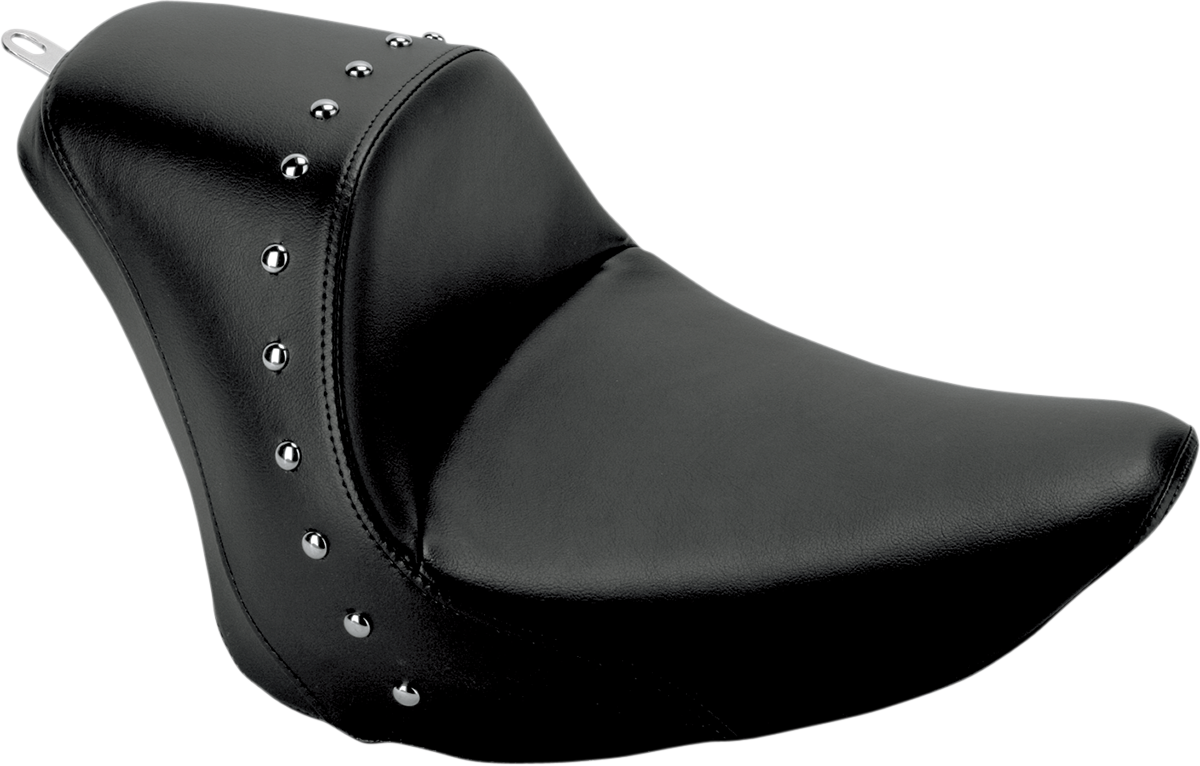 SADDLEMEN Heels Down Solo Seat - Without Backrest - Studded - Black - FXST 806-12-0011