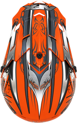 AFX FX-17Y Motorcycle Helmet - Butterfly - Matte Orange - Small 0111-1381