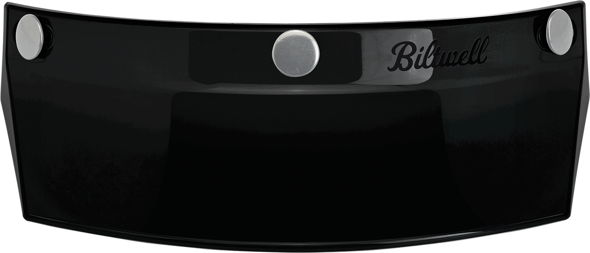 BILTWELL Moto 3-Snap Visor - Black 2002-561