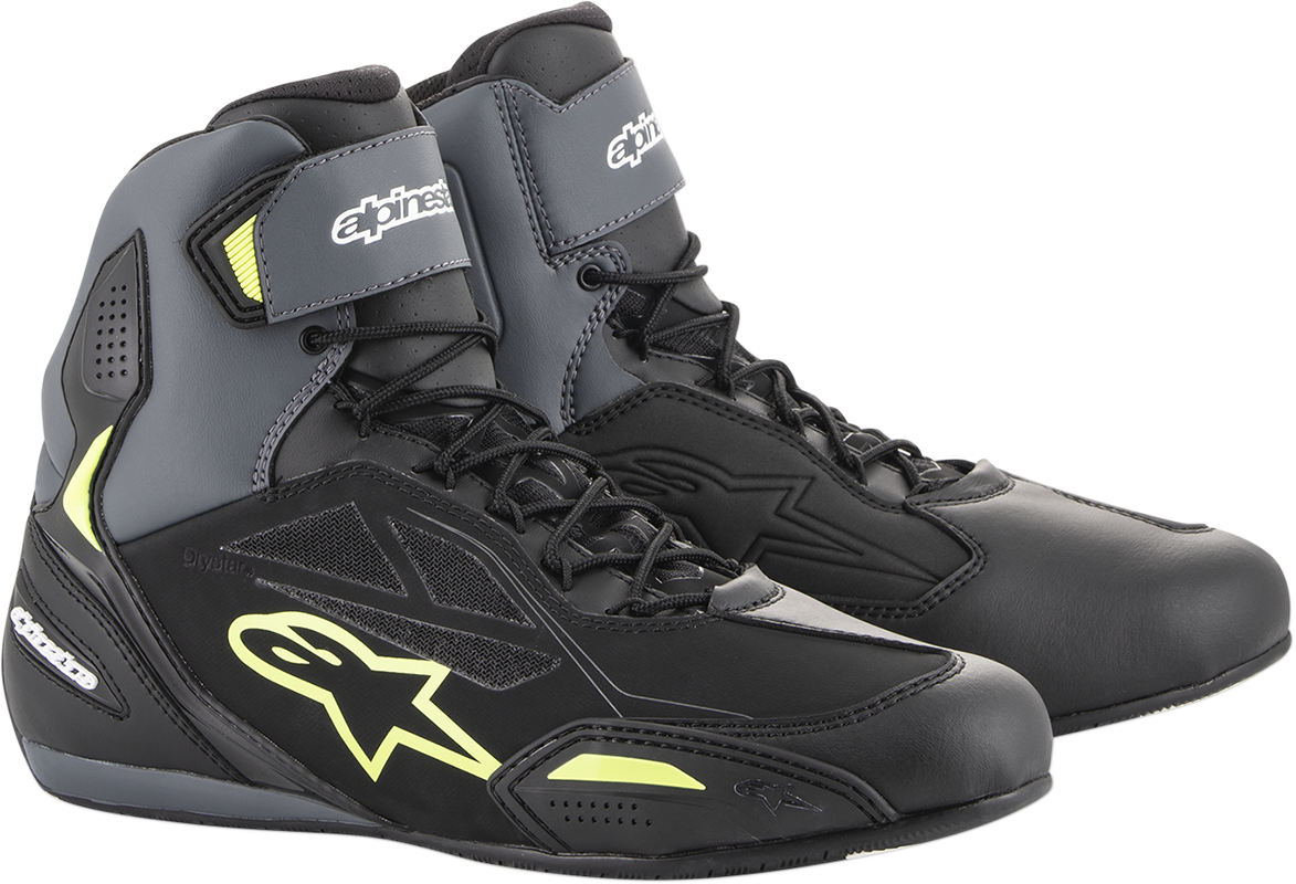 ALPINESTARS Faster-3 Drystar® Shoes - Black/Gray/Yellow - US 7.5 2540719175-7.5