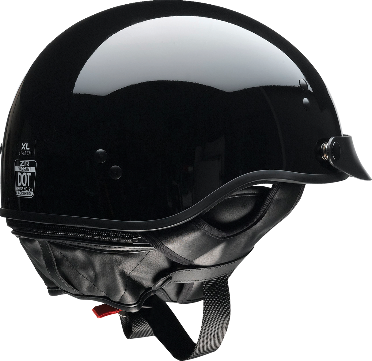 Z1R Vagrant NC Motorcycle Helmet - Black - Large 0103-1369