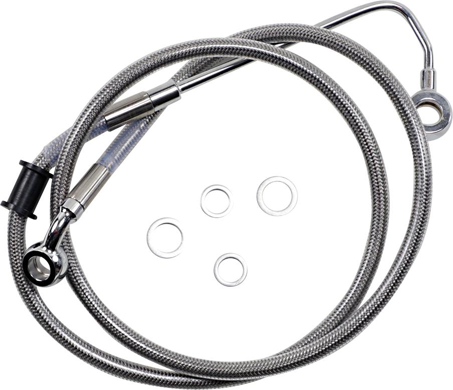 DRAG SPECIALTIES Brake Line - +8" - Stainless Steel - '15-'17 Softail 618300-8