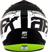 AFX FX-17Y Motorcycle Helmet - Attack - Matte Black/Green - Medium 0111-1418