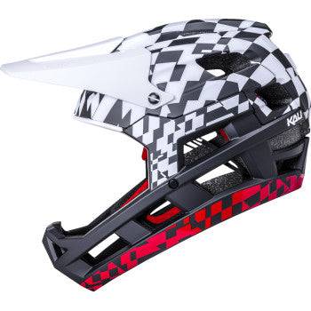 KALI DH Invader Bicycle Helmet - LTD Glitch - Matte Black/White/Red - XS-M 0211323216