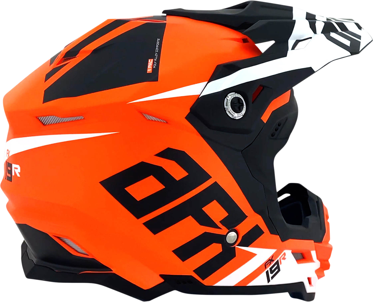 AFX FX-19R Motorcycle Helmet - Racing - Matte Orange - Large 0110-7085