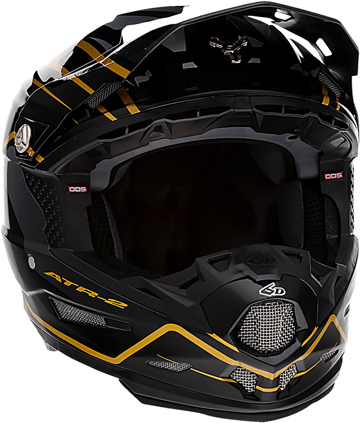 6D ATR-2 Motorcycle Helmet - Phase - Black/Gold - 2XL 12-2809