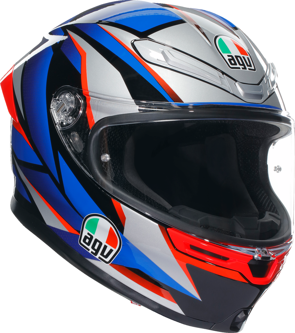 AGV K6 S Motorcycle Helmet - Slashcut - Black/Blue/Red - Small 2118395002015S