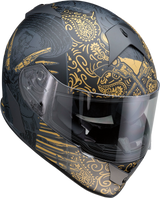 Z1R Warrant Motorcycle Helmet - Sombrero - Black/Gold - Small 0101-14171