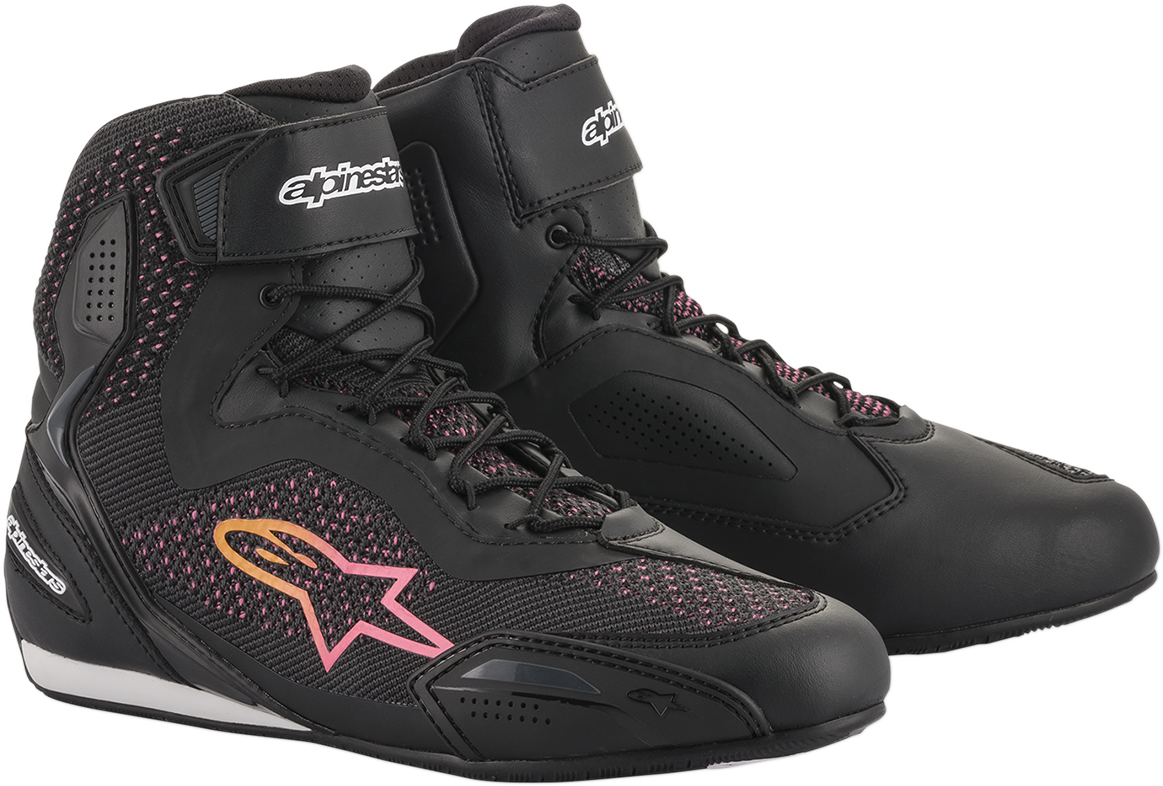 ALPINESTARS Women Stella Faster-3 Rideknit Shoes - Black/Yellow/Pink - US 6 251052014396