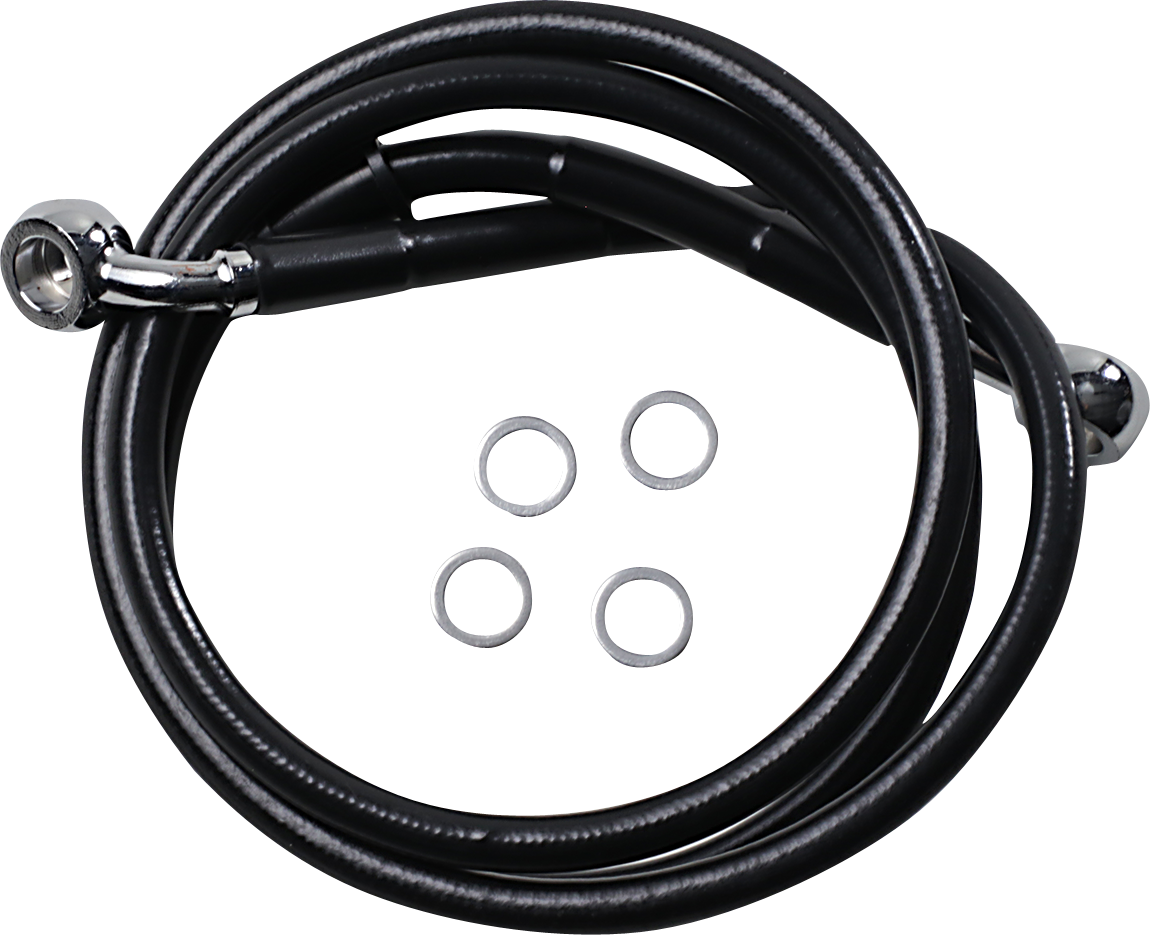 DRAG SPECIALTIES Brake Line - +2" - Black - XL 618763-2BLK