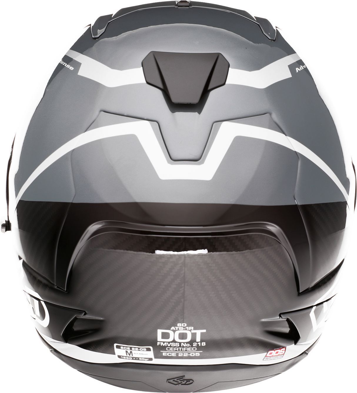 6D ATS-1R Motorcycle Helmet - Alpha - Silver - Small 30-0585