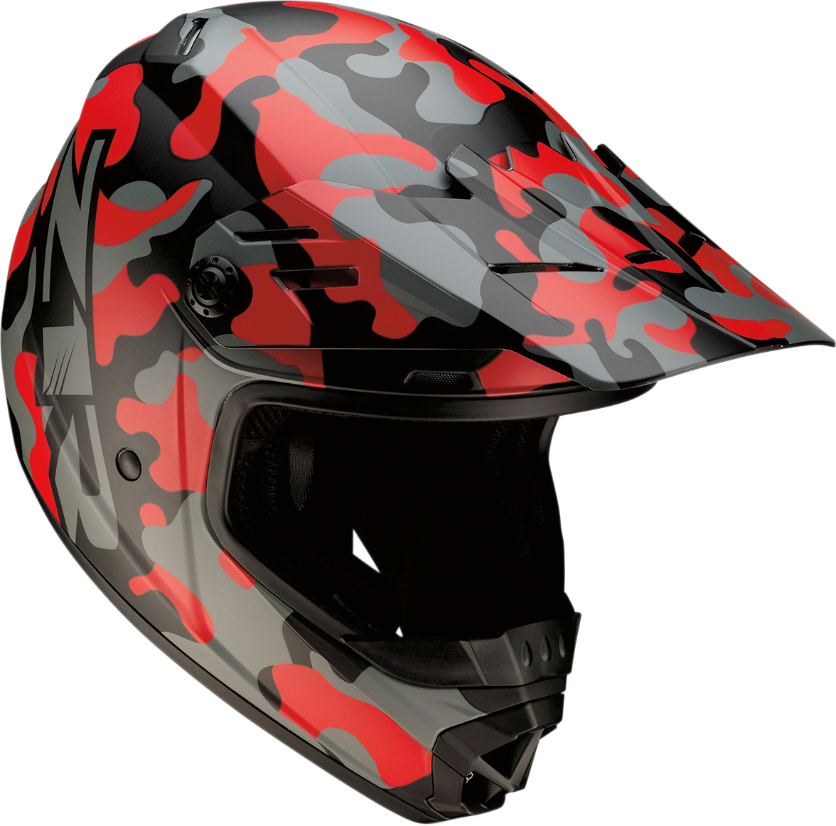 Z1R Youth Rise Motorcycle Helmet - Camo - Red - Large 0111-1266