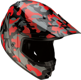 Z1R Youth Rise Motorcycle Helmet - Camo - Red - Large 0111-1266