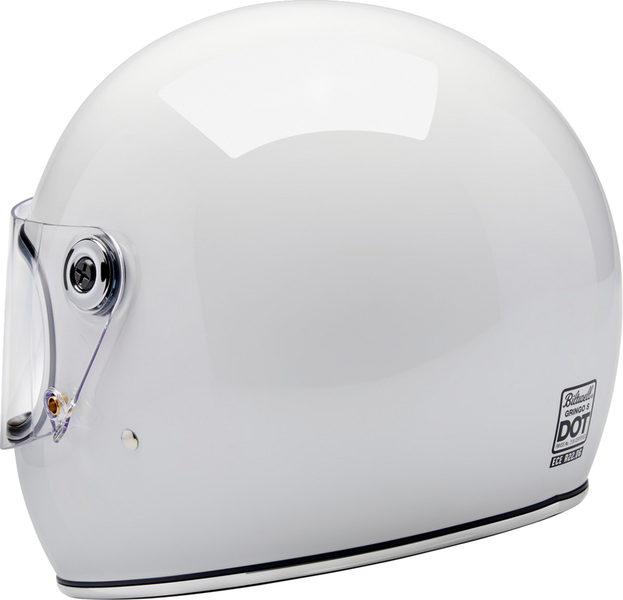 BILTWELL Gringo S Motorcycle Helmet - Gloss White - Small 1003-102-502