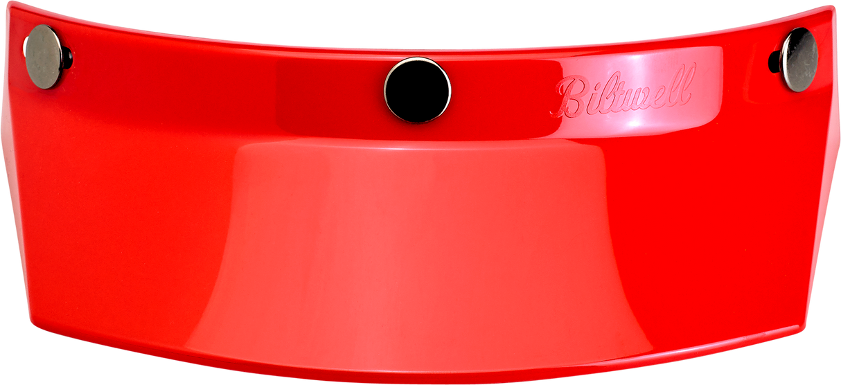 BILTWELL Moto 3-Snap Visor - Red 2002-563