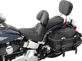 SADDLEMEN Dominator Solo Seat - Stitched - Black w/ Gray Stitching - FLSTC/N '06-'17 806-15-0042