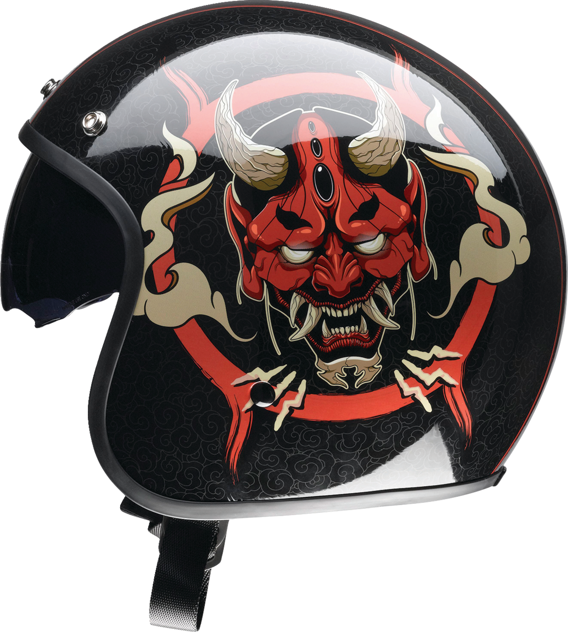 Z1R Saturn Motorcycle Helmet - Devilish - Gloss Black/Red - Small 0104-2877