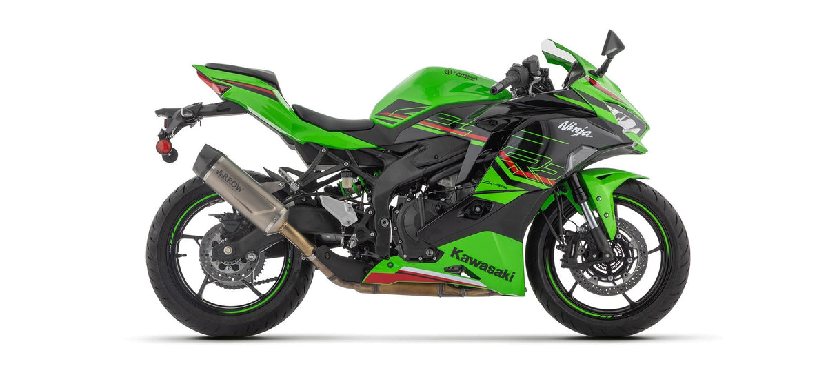 71963PK Arrow Indy Race EVO Titanium Exhaust Silencer w/ CF end cap | Kawasaki ZX-4RR 2023- 2025