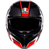 AGV K3 Motorcycle Helmet - Striga - Black/Gray/Red - Large 2118381004-018-L