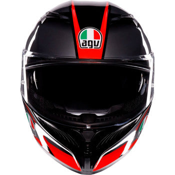 AGV K3 Motorcycle Helmet - Striga - Black/Gray/Red - XL 2118381004-018-XL