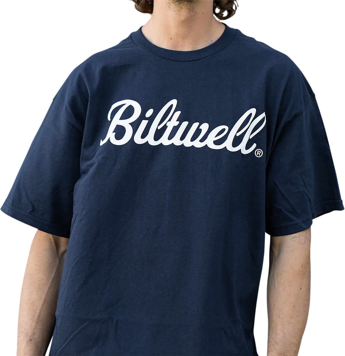 BILTWELL Script T-Shirt - Navy - Medium 8101-052-003