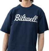 BILTWELL Script T-Shirt - Navy - Small 8101-052-002