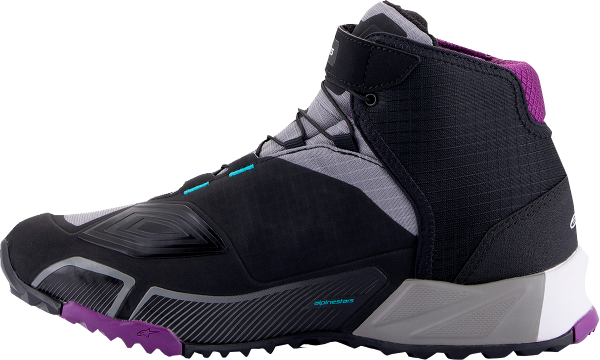 ALPINESTARS Women Stella CR-X Drystar® Shoes - Black/Gray/Teal/Purple - US 6.5 2611523137065