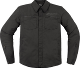 ICON Upstate Canvas CE Jacket - Black - Large 2820-6237