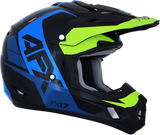 AFX FX-17 Motorcycle Helmet - Aced - Blue/Lime - Medium 0110-6500